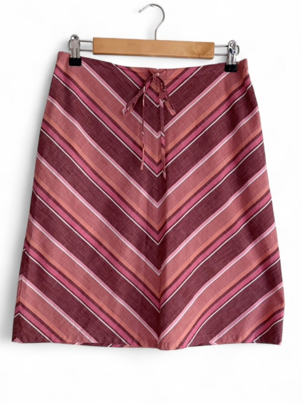 Banana Republic Chevron Stripe A Line 100% Cotton Skirt Size 4